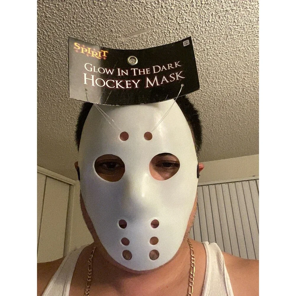 Friday the 13th Jason mask Voorhees Mask Hockey Halloween Horror Costume Glow Da - Picture 1 of 8